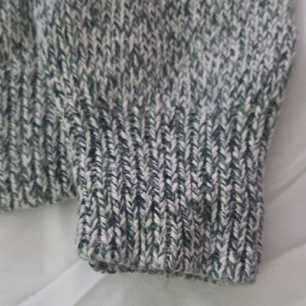 J. Crew Green and White Crewneck Sweater - Picture 6 of 10